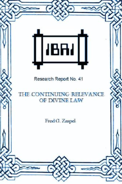 Cover of The Continuing Relevance of Divine Law